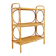 Vintage three-tier rattan shelf in bohemian style - 1960s