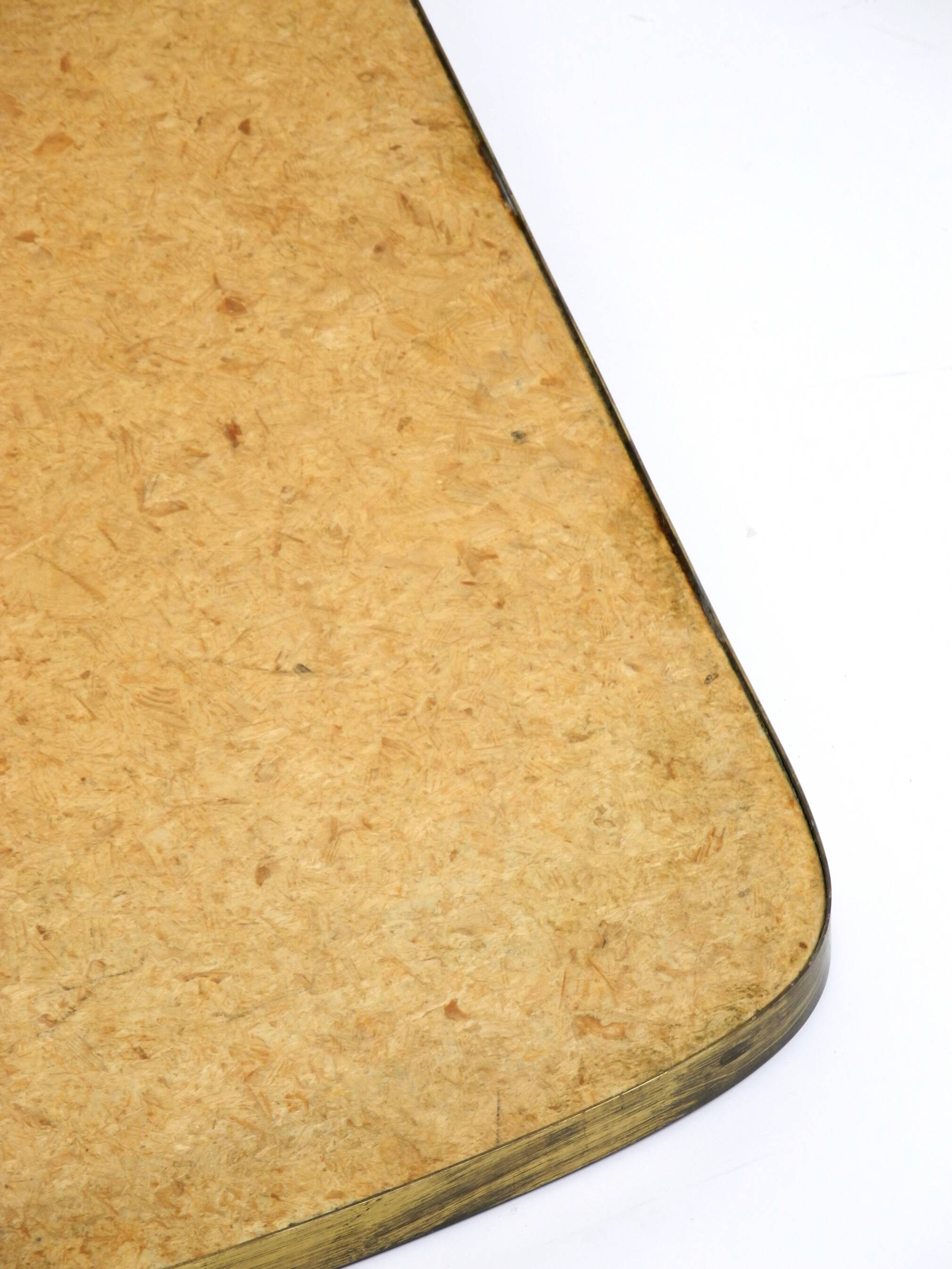 Mid Century mosaic wall mirror with brass frame by Münchner Zierspiegel