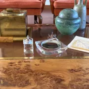 Hollywood regency lucite smoking set, Italy 1970