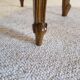 Round coffee table - Carved wood - White veined marble - Regency/Louis XV style