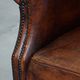 Club chair made of sheepskin leather