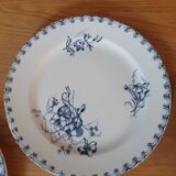 Lot de 7 assiettes à dessert u&c faïencerie sarregemines modèle vega
