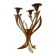 Vintage brutalist floral metal candlestick