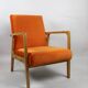 Fauteuil vintage Orange Velvet années 1970