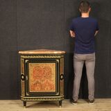 French corner cabinet in Boulle style with marble top