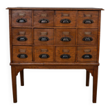 Dutch Oak Apothecary / Filing Cabinet, 1930s