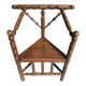Monk three-legged armchair in walnut