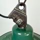 Green Enamel and Cast Iron Industrial Pendant Light, 1960s
