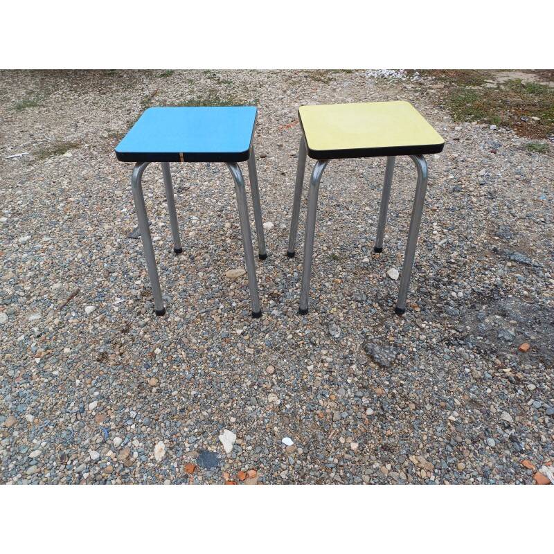 Paire de tabourets en formica