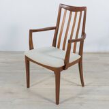 Chaises de salle à manger en teck et tissu du milieu du siècle par Leslie Dandy pour G-Plan, années 1960, lot de 8