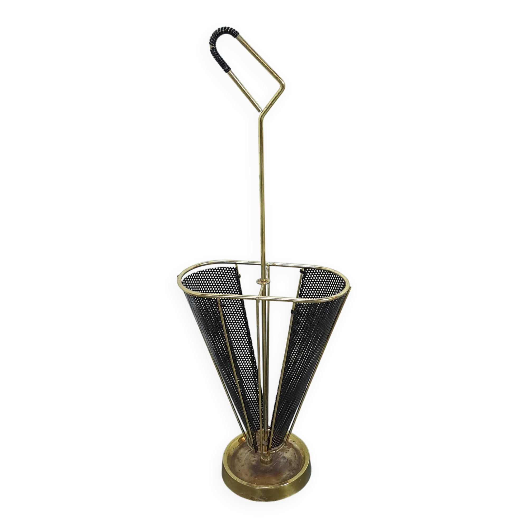 Goudkleurige metalen paraplubak