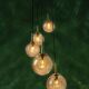 Suspension fisher laiton et verre ambré 1960