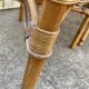 Set of 3 vintage rattan and wicker armchairs