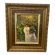 Portrait d'une jeune femme, peinture à l'huile du XXe siècle