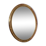 Golden oval mirror 41/35 cm