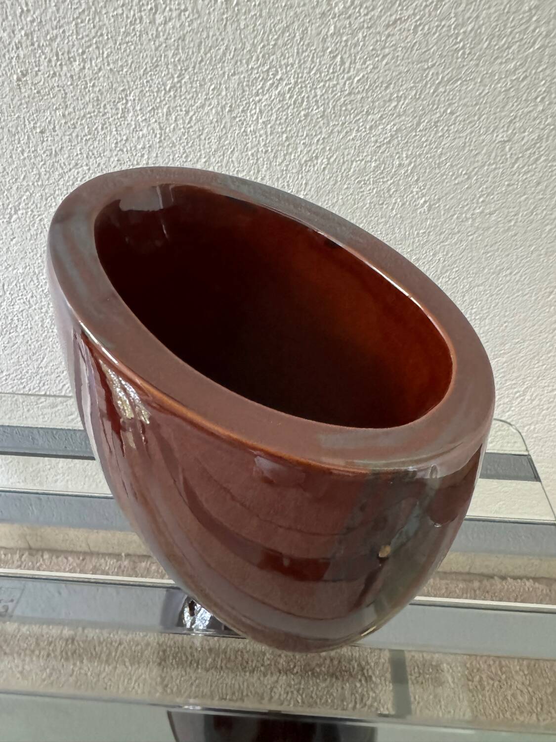 Asymmetrical ceramic vase from the 60s
