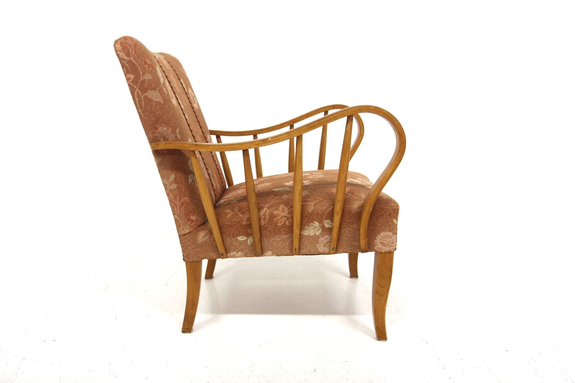 Scandinavian elm armchair, Swedish Modern, Sweden, 1940