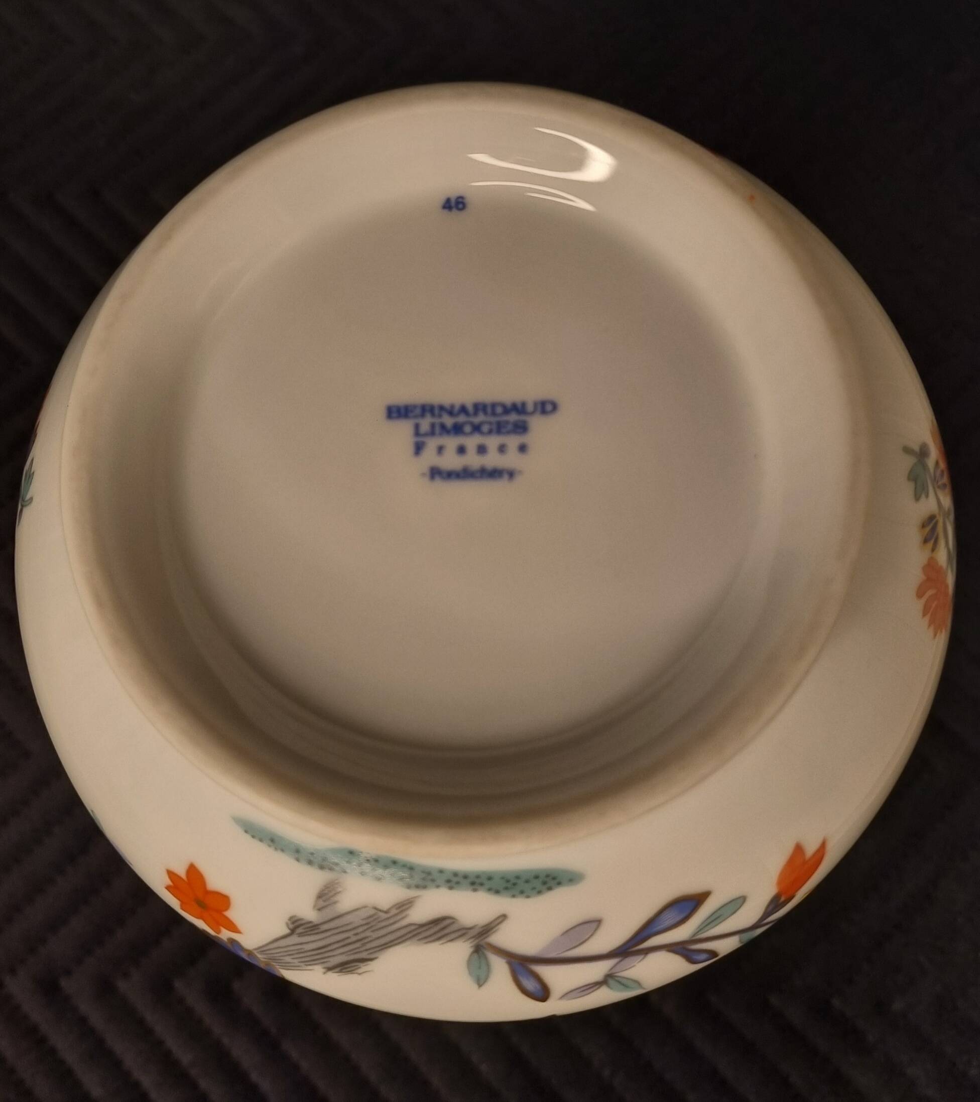 Bernardaud Pondochery porcelain vase