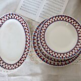 Part of a vintage Bandonviller faience table service, Joubert model, 14 pieces, early 20th century