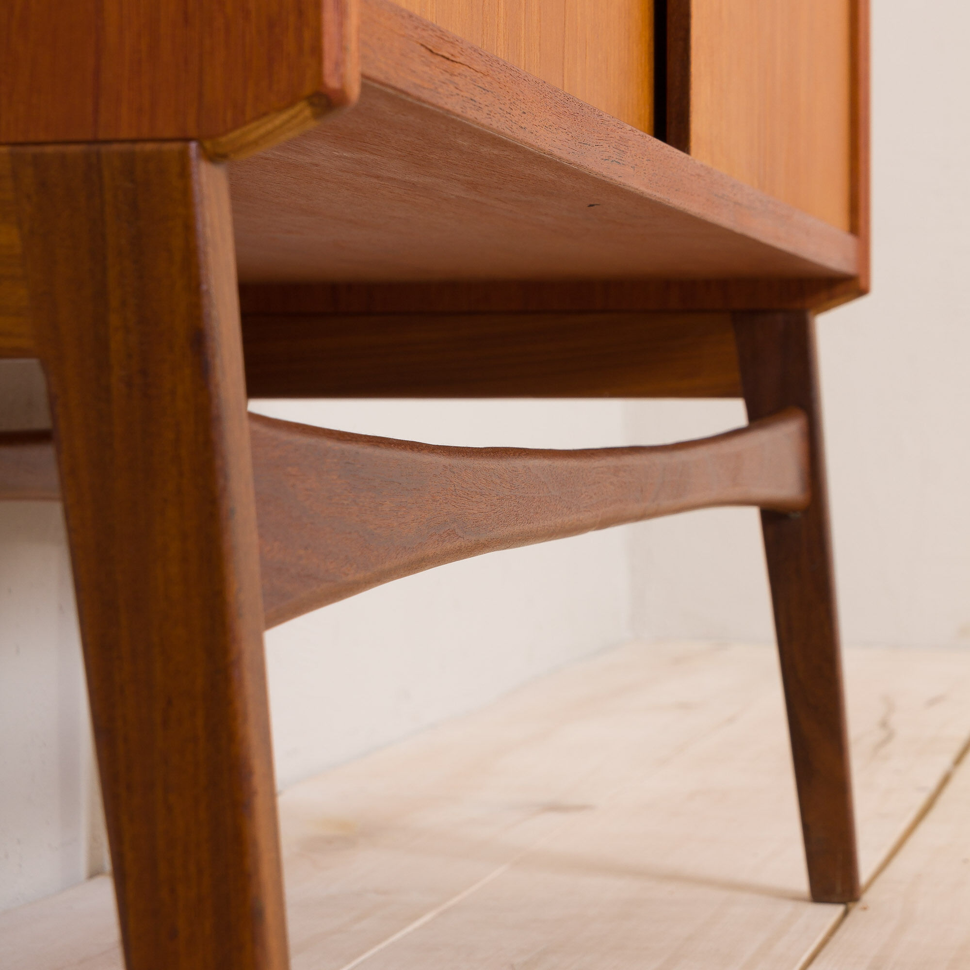Norwegian mid-century bookshelf credenza in teak, 60s