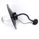 Applique 1930 lampe col de cygne en fonte d'acier patine noir brun email noir