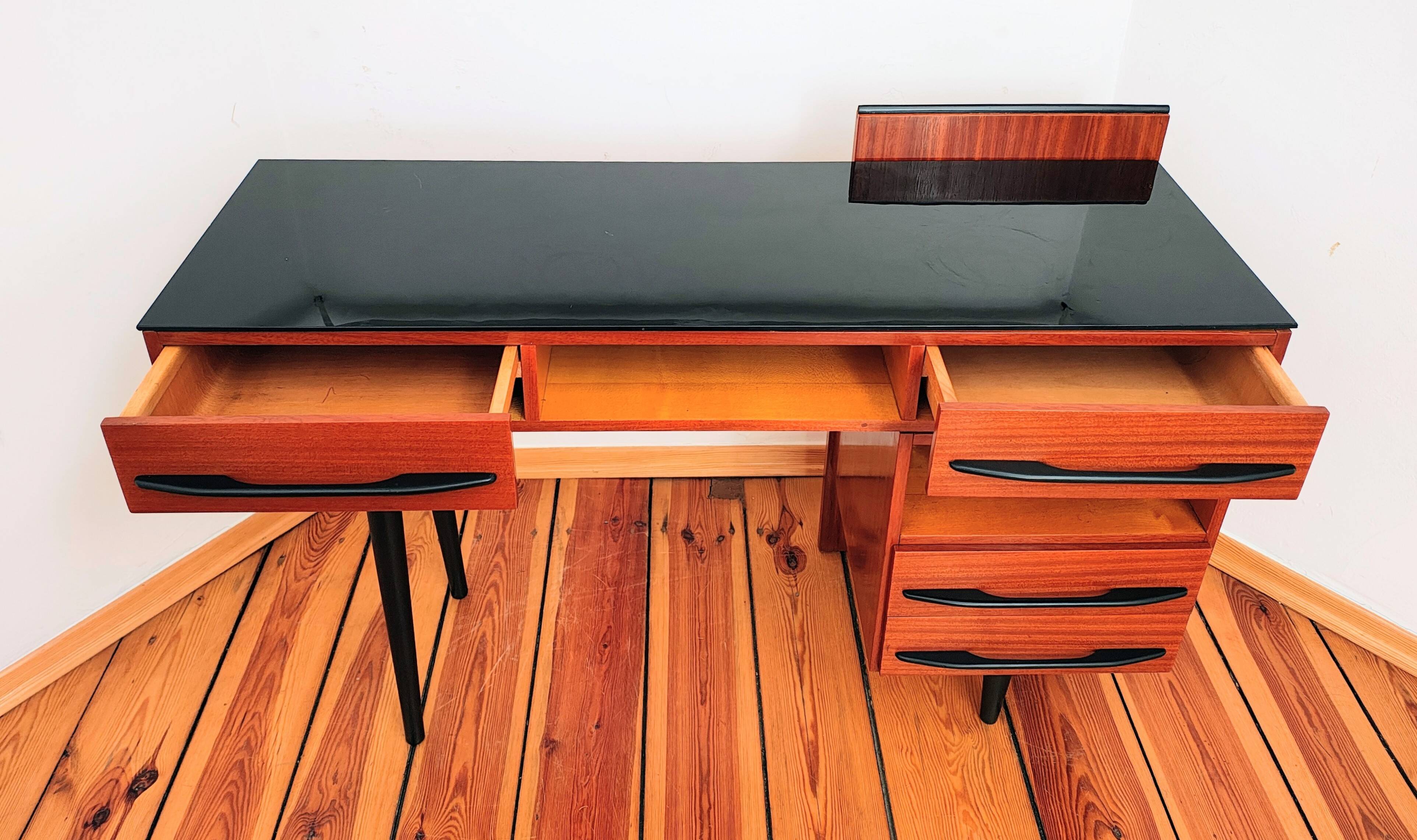 Czechoslovakian Desk by M. Pozar for Up Závody, 1960s, Set of 2