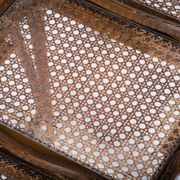 Vintage Nesting Tables with Rattan and Glass Top by Jason Møbler, 1960s, Set of 3