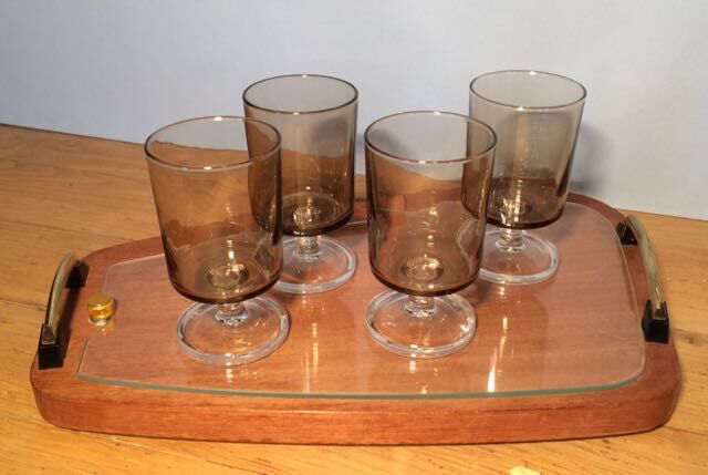 Top 50's form free teak and glass