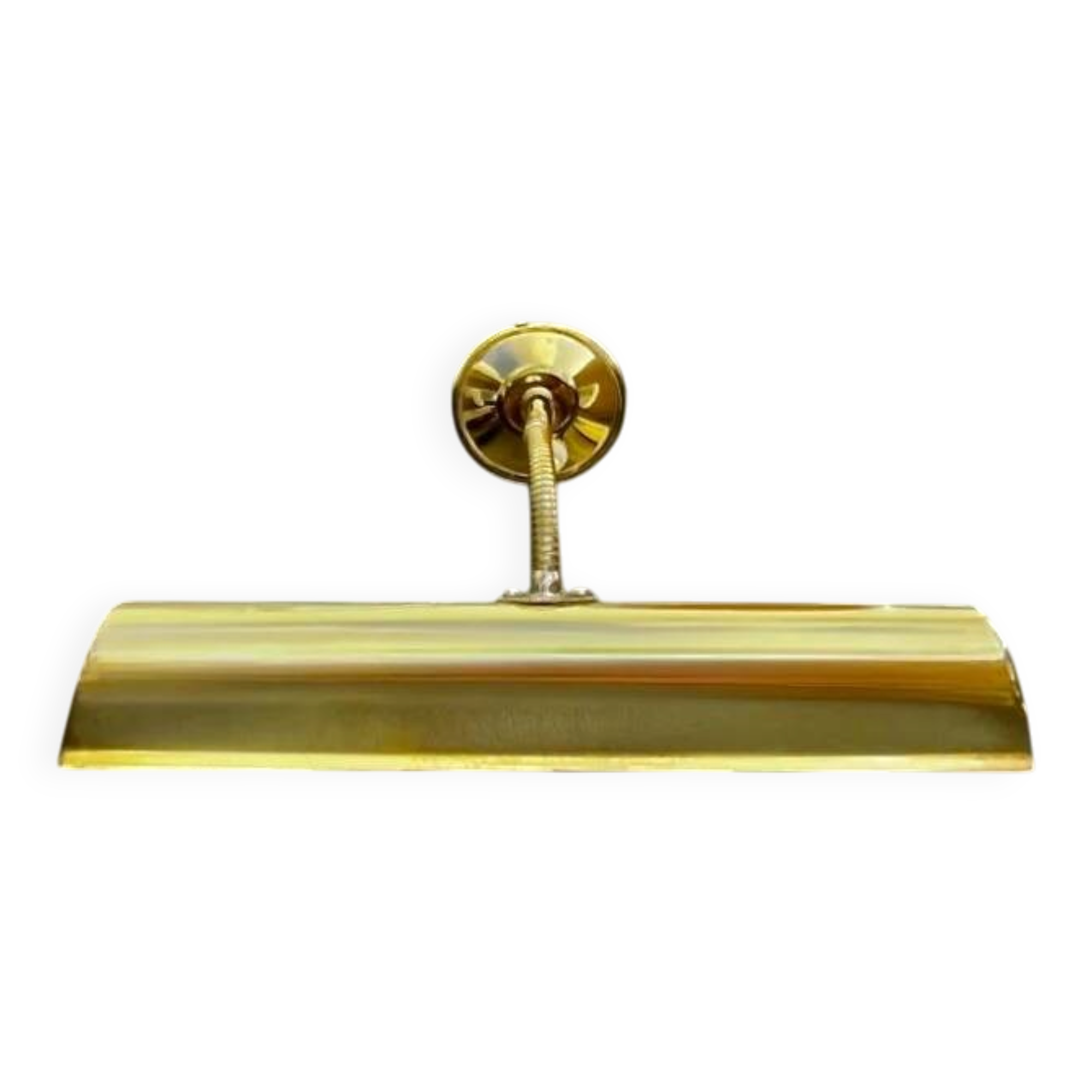 Vintage polished brass adjustable table lamp – 1970s wall light