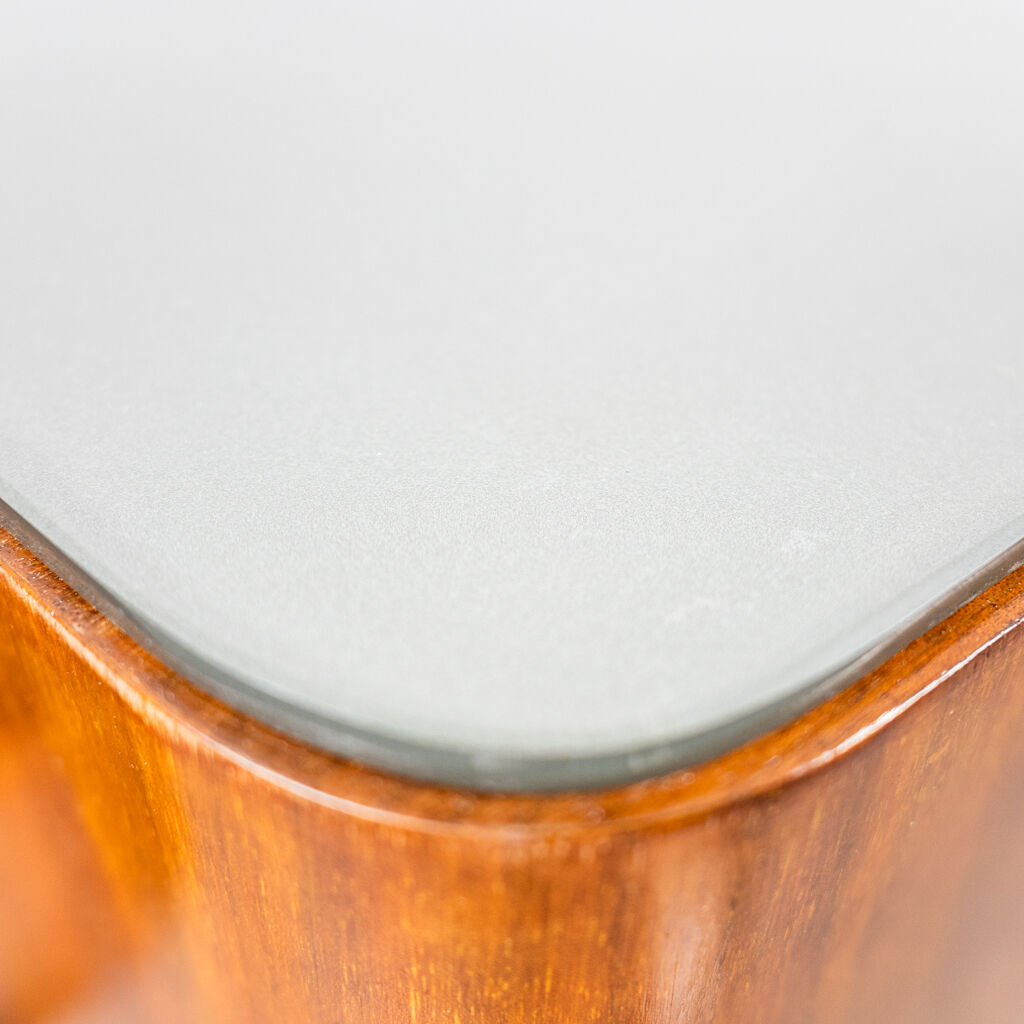 Wooden and brass art deco bedside table 1950