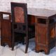 Czech Cubistic Writing Desk in Oak and Walnut, 1910s