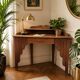 bureau d'angle Art Déco en chêne massif – 120 cm – années 1930