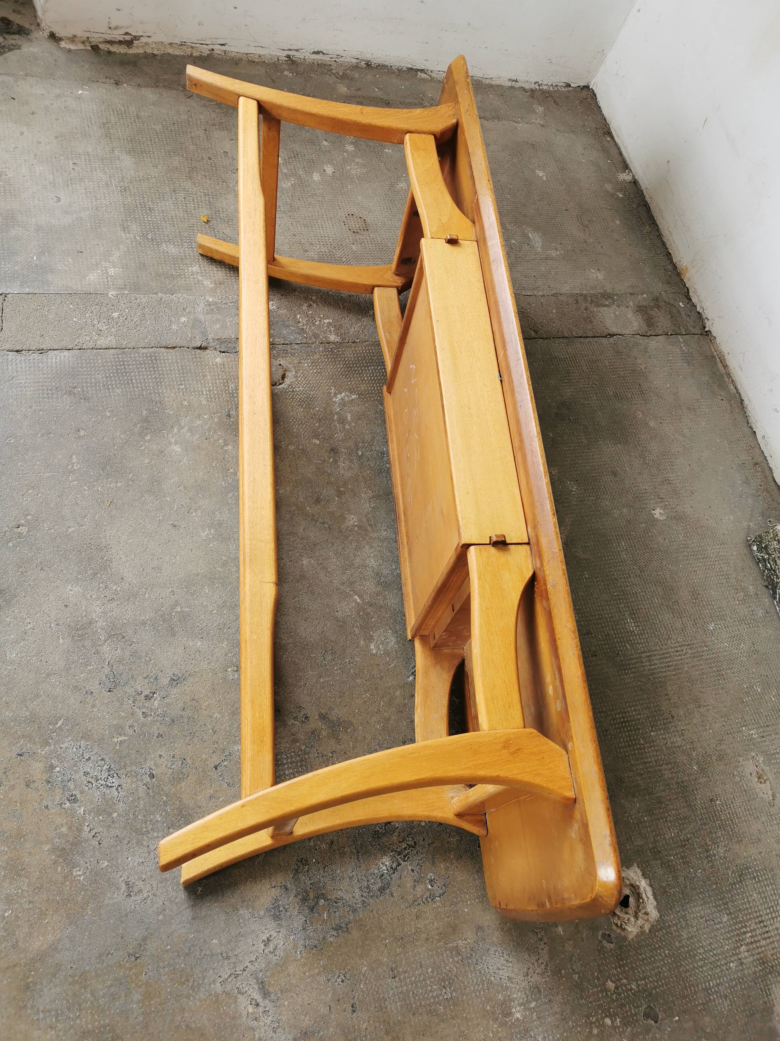Scandinavian coffee table in blond wood