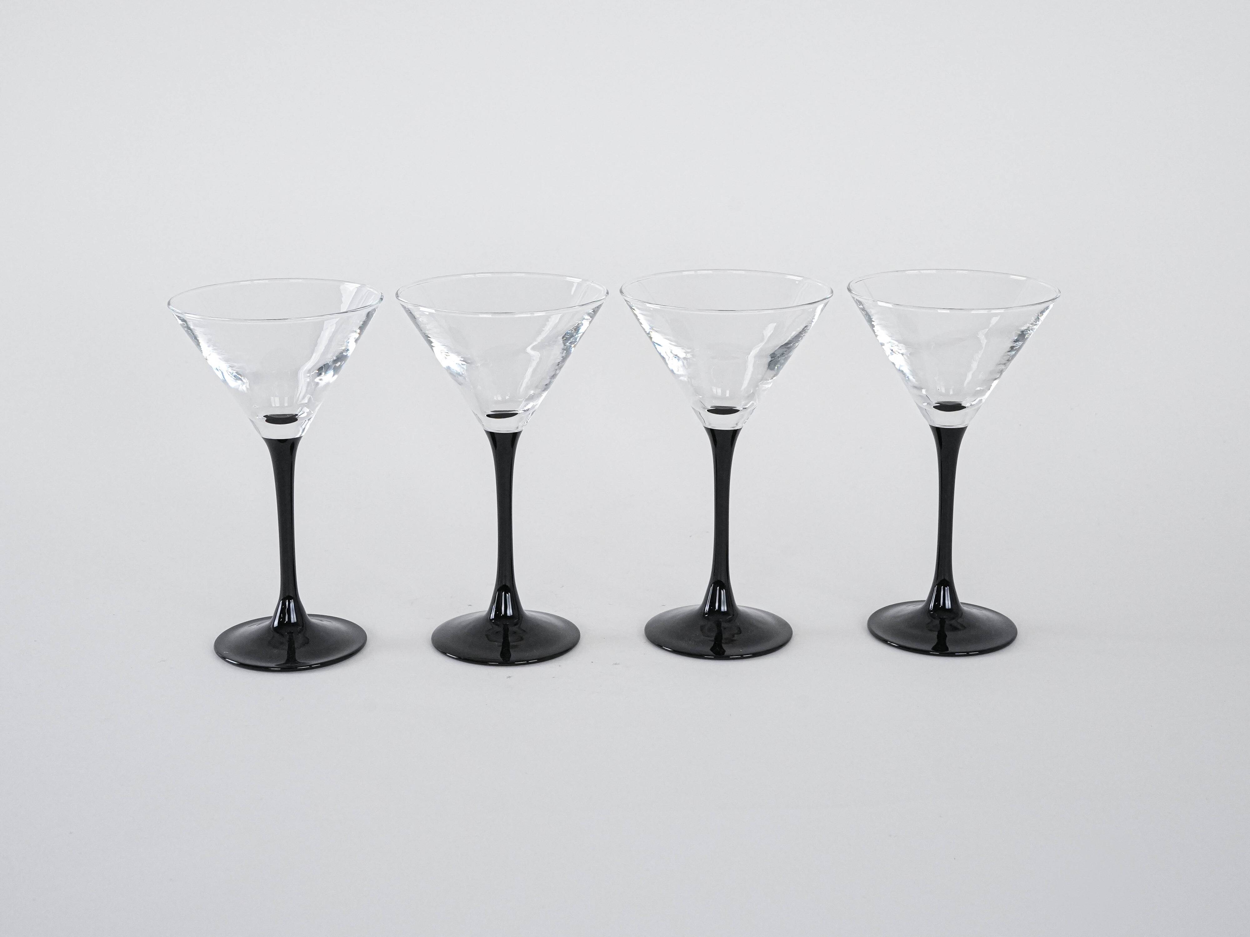 Set of martini glasses, Danish design, 1970s, manufactured in Denmark