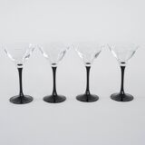 Set of martini glasses, Danish design, 1970s, manufactured in Denmark