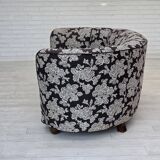 1960s, Danish 2-seater "Banan" sofa, black-white fabric, beech wood.