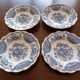 4 Ridgway (Staffordshire) blue "Windsor" English cups