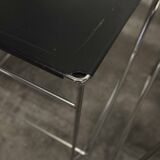Set of 3 minimalist X line chairs by Niels Jorgen Haugesen for Hybodan circa 1970