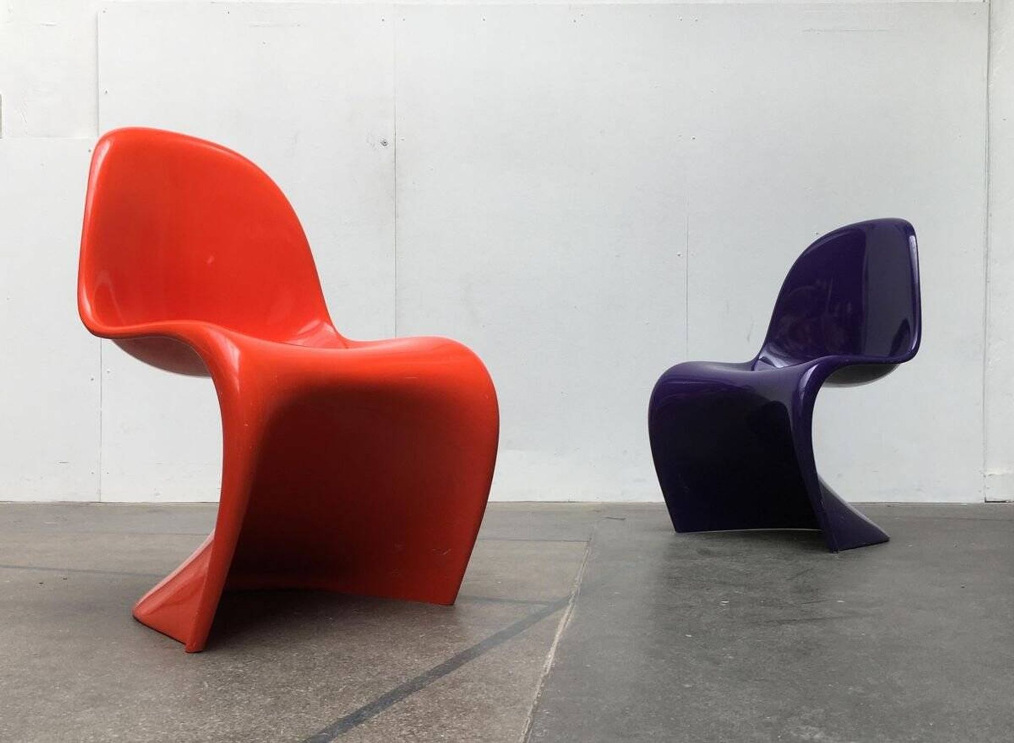 Mid-century Panton side chair set by Verner Panton for Herman Miller, 1960s.