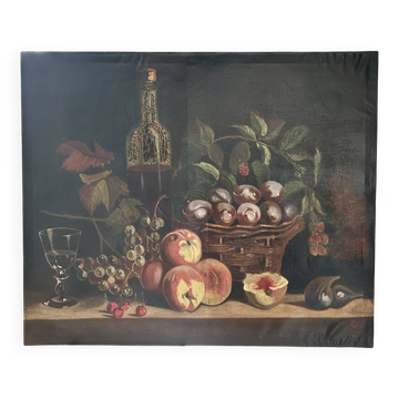 Nature morte réaliste, académique G.B 1904
