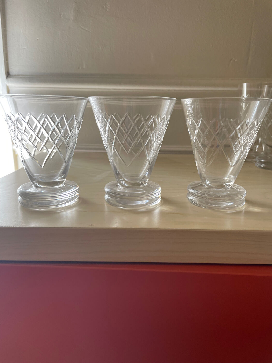 Argental Saint Louis crystal glasses