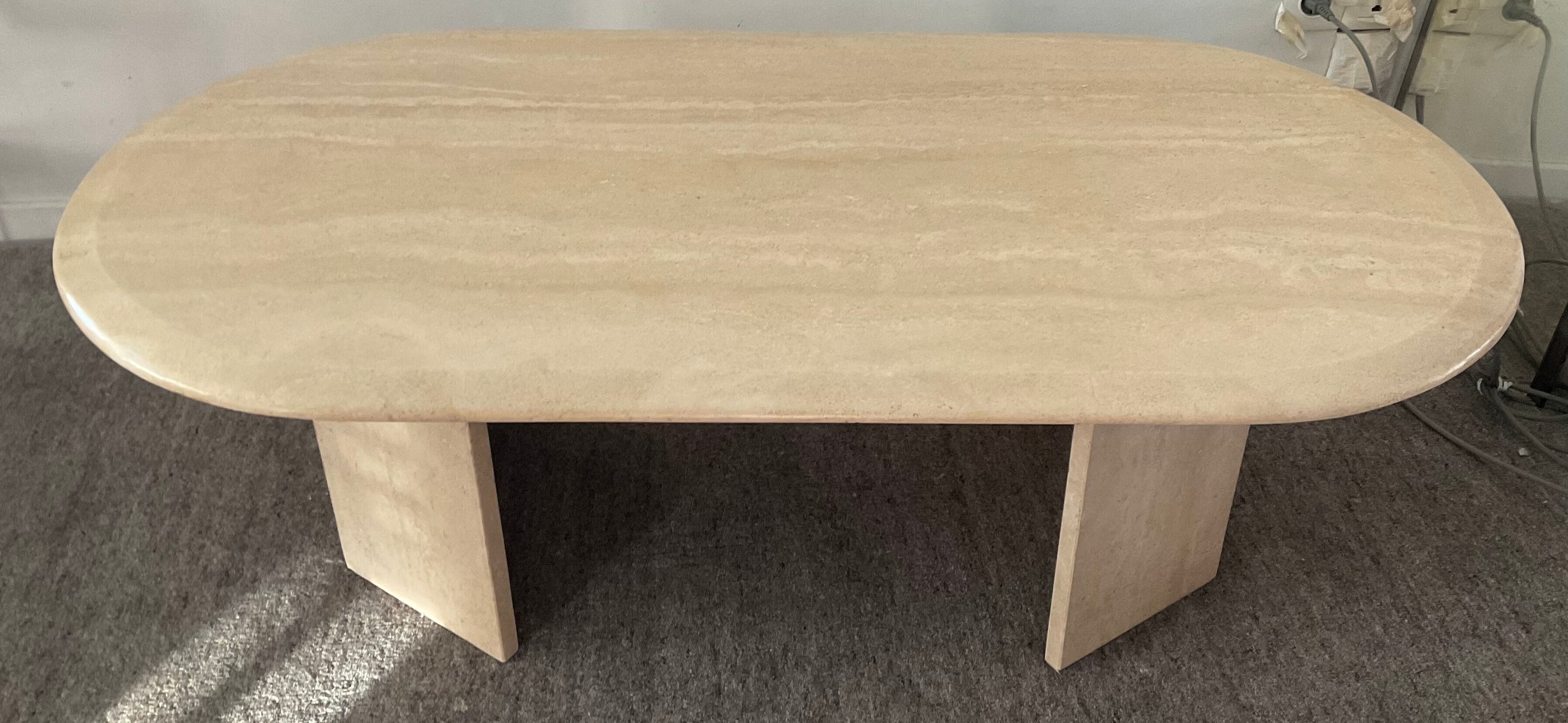 Travertine coffee table from the 70s