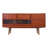 Buffet haut en teck, design danois, années 1970, production : Danemark