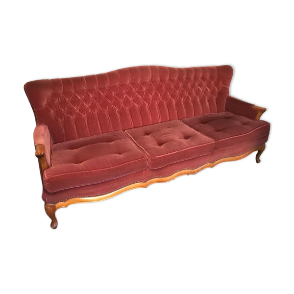 Banquette capitonée style Louis XV
