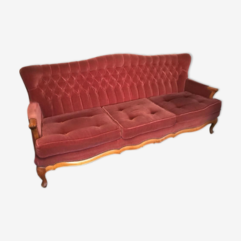 Louis XV style upholstered bench seat