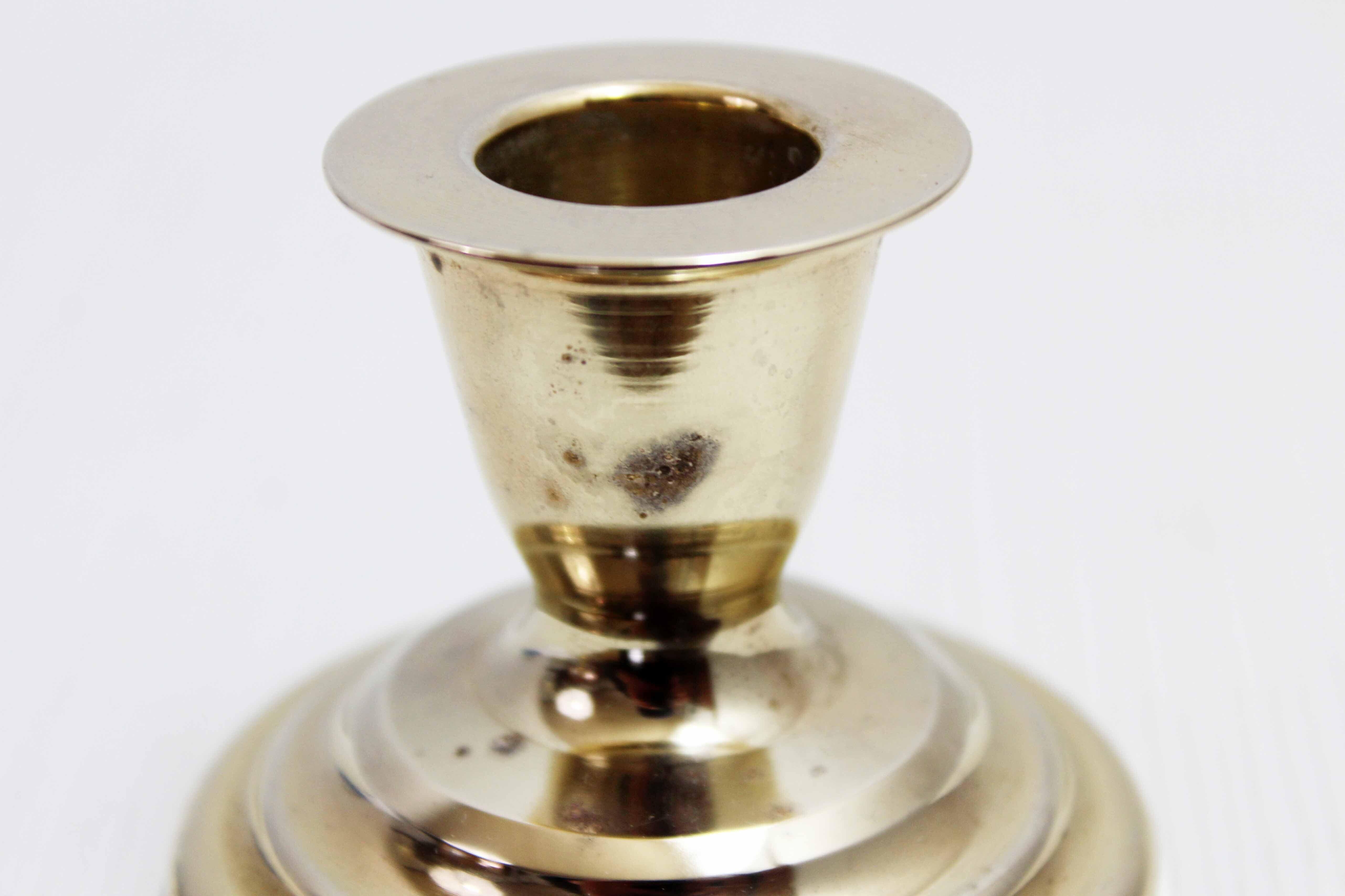 Solid brass candle holder 1950