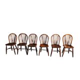 6 x 19th century / Windsor stick back chairs