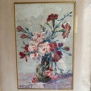 Watercolor on paper still life bouquet of flowers by Beutizzy 1907