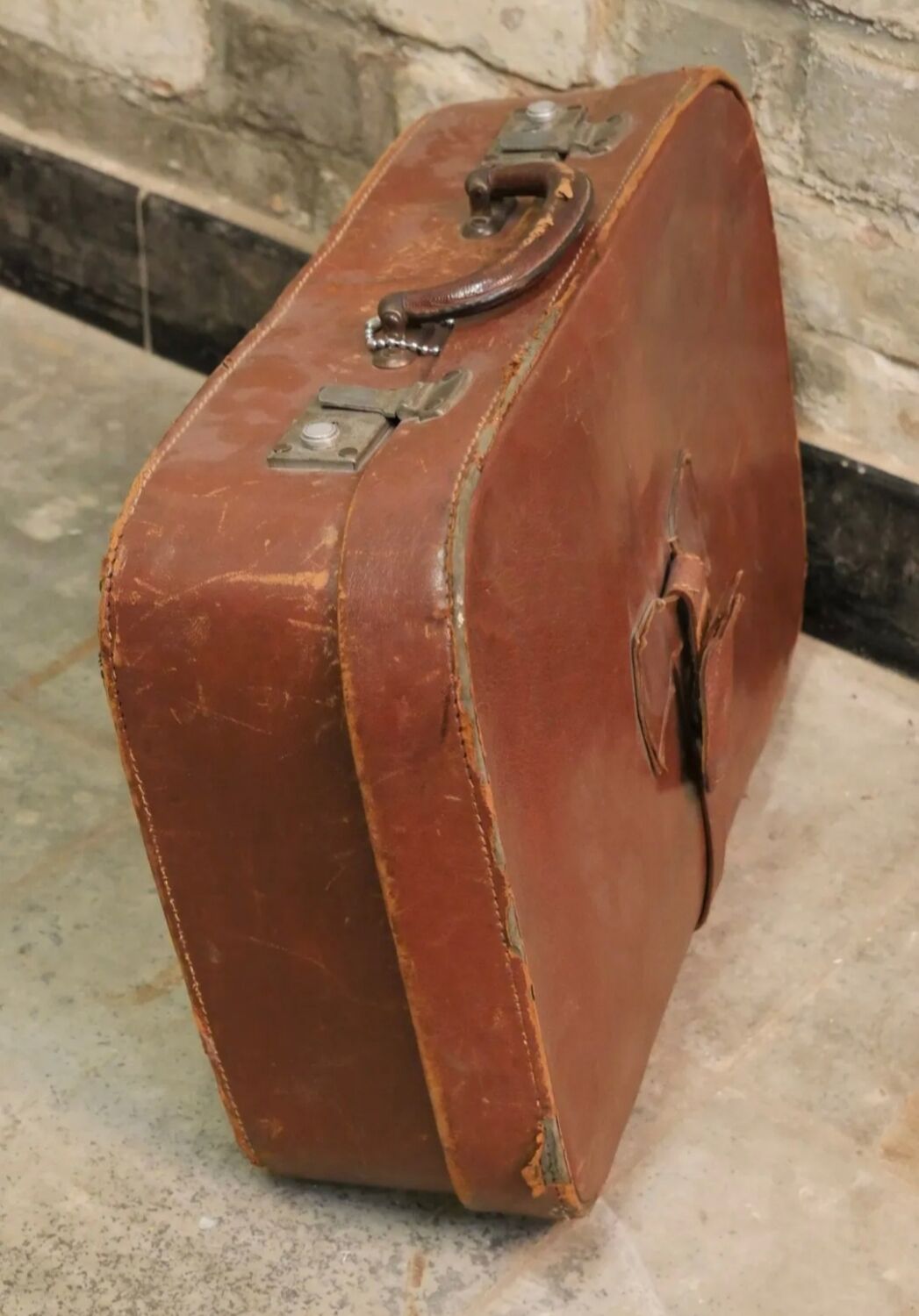 Leather suitcase