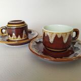 2 bistro coffee cups
